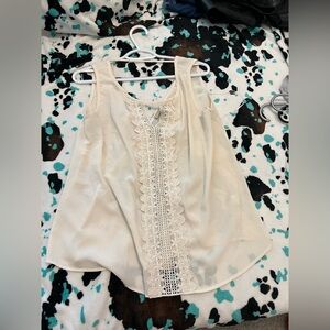 Elegant Cream Sleeveless Top